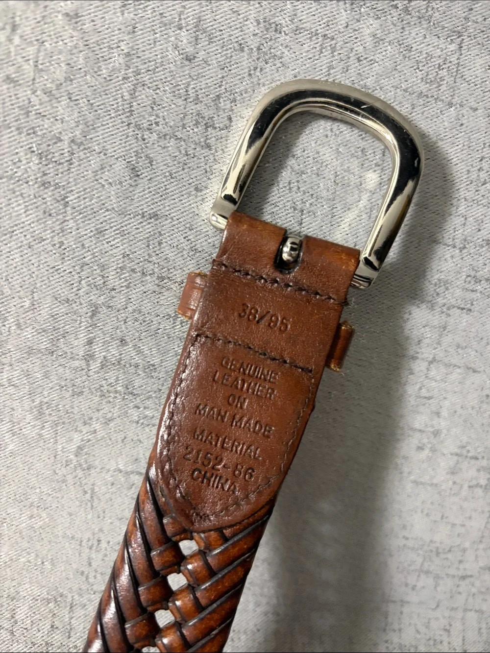 Braided Brown Leather Belt